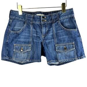 Old Navy Utility Pocket Denim Shorts Size 6 Double Button